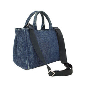 Prada Canapa Handbag Jeweled Bag